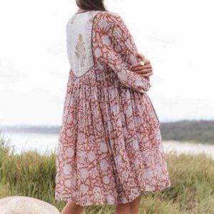 daughters of india diya midi dress chesnut xs